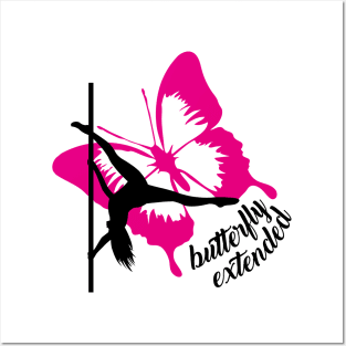 Pole Dance Butterfly Extended Posters and Art